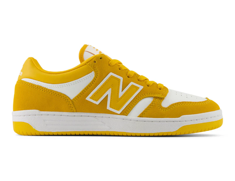 New Balance Men's BB480 Wide Fit Sneakers - White/Varsity Gold