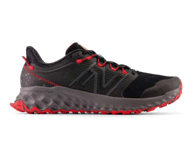 New Balance Men's Fresh Foam Garoé Wide Fit Trail Running Shoes - Black/True Red