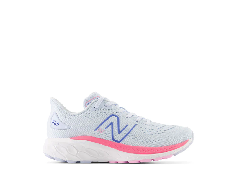 New Balance Youth Girls' Fresh Foam X 860v13 Running Shoes - Moon Dust/Neon Pink