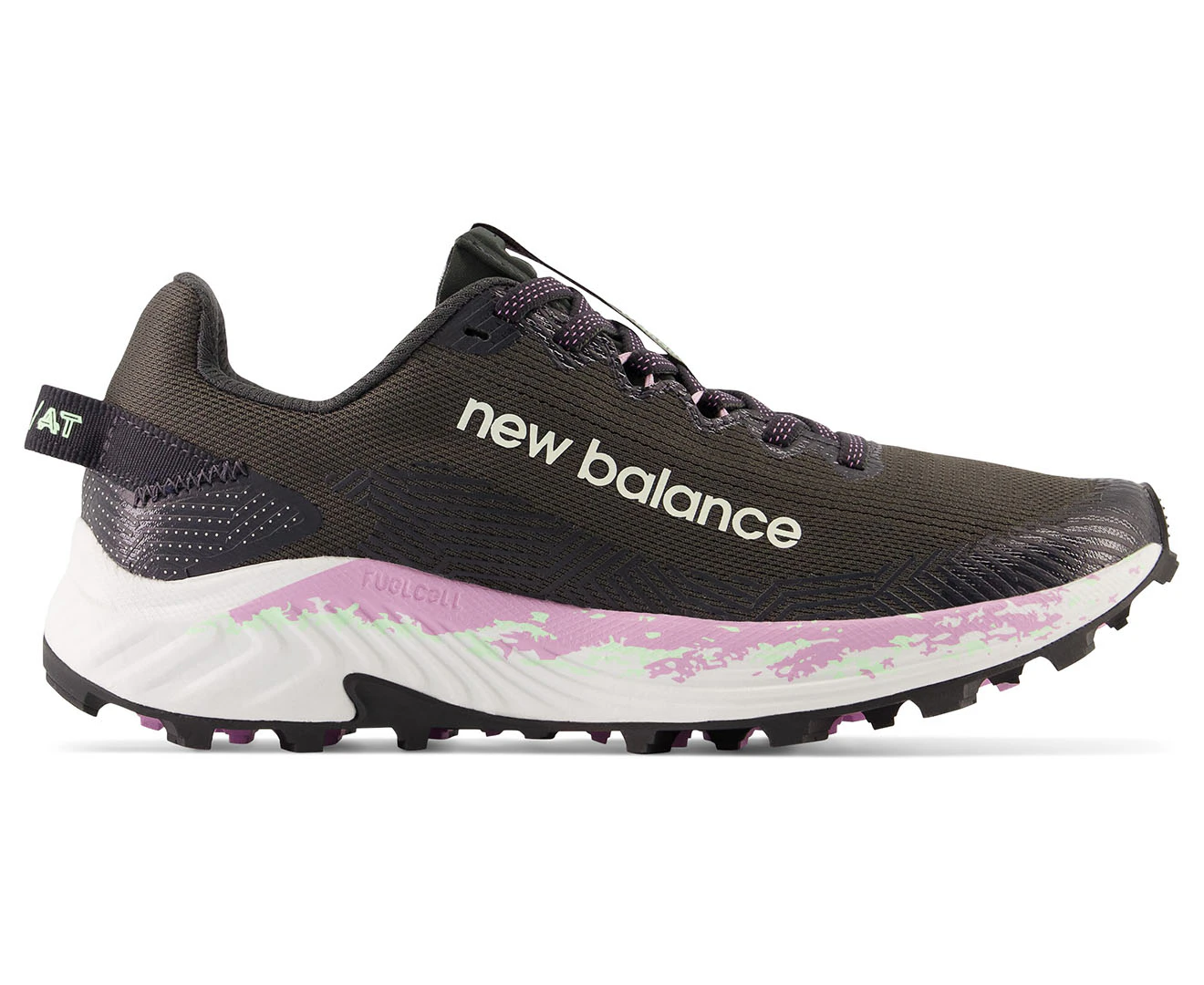 New Balance Women's FuelCell Summit Unknown v4 Trail Running Shoes - Grey/Green Aura