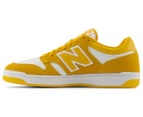 New Balance Men's BB480 Wide Fit Sneakers - White/Varsity Gold