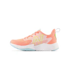 New Balance Youth Girls' Rave Run v2 Running Shoes - Grapefruit/Bleach Blue/Hi-Lite