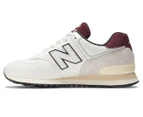 New Balance Unisex 574 Sneakers - Bone White/Burgundy