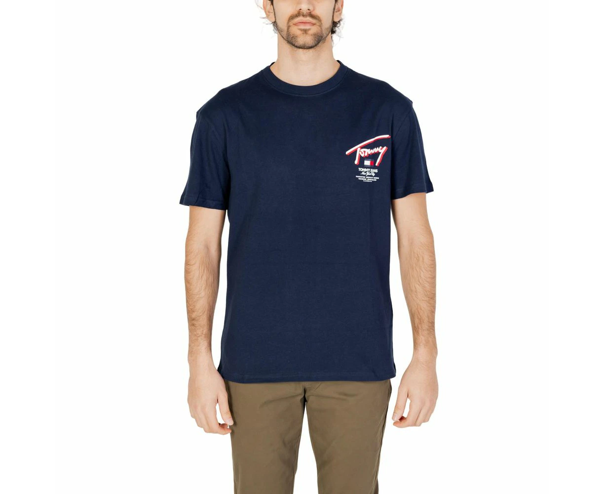 Tommy Hilfiger Jeans Blue Cotton T Shirt