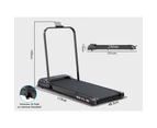 BLACK LORD Treadmill Electric Walking Pad Home Fitness Foldable w/ Smart Watch