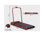 BLACK LORD Treadmill Electric Walking Pad Home Fitness Foldable Red w/ Smart Watch