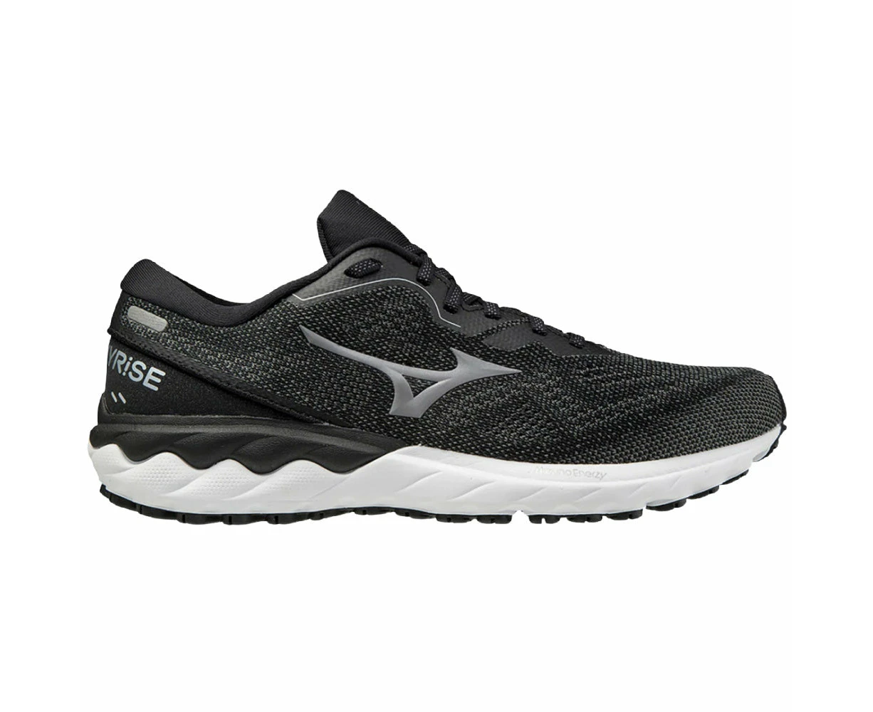 Mizuno Mens Wave Skyrise 2 Neutral Cushioned Running Shoes (Black/White) - 12