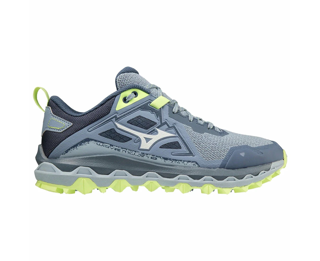 Mizuno | Womens Wave Mujin 8 (Troposphere/White/Neo Lime) - 9