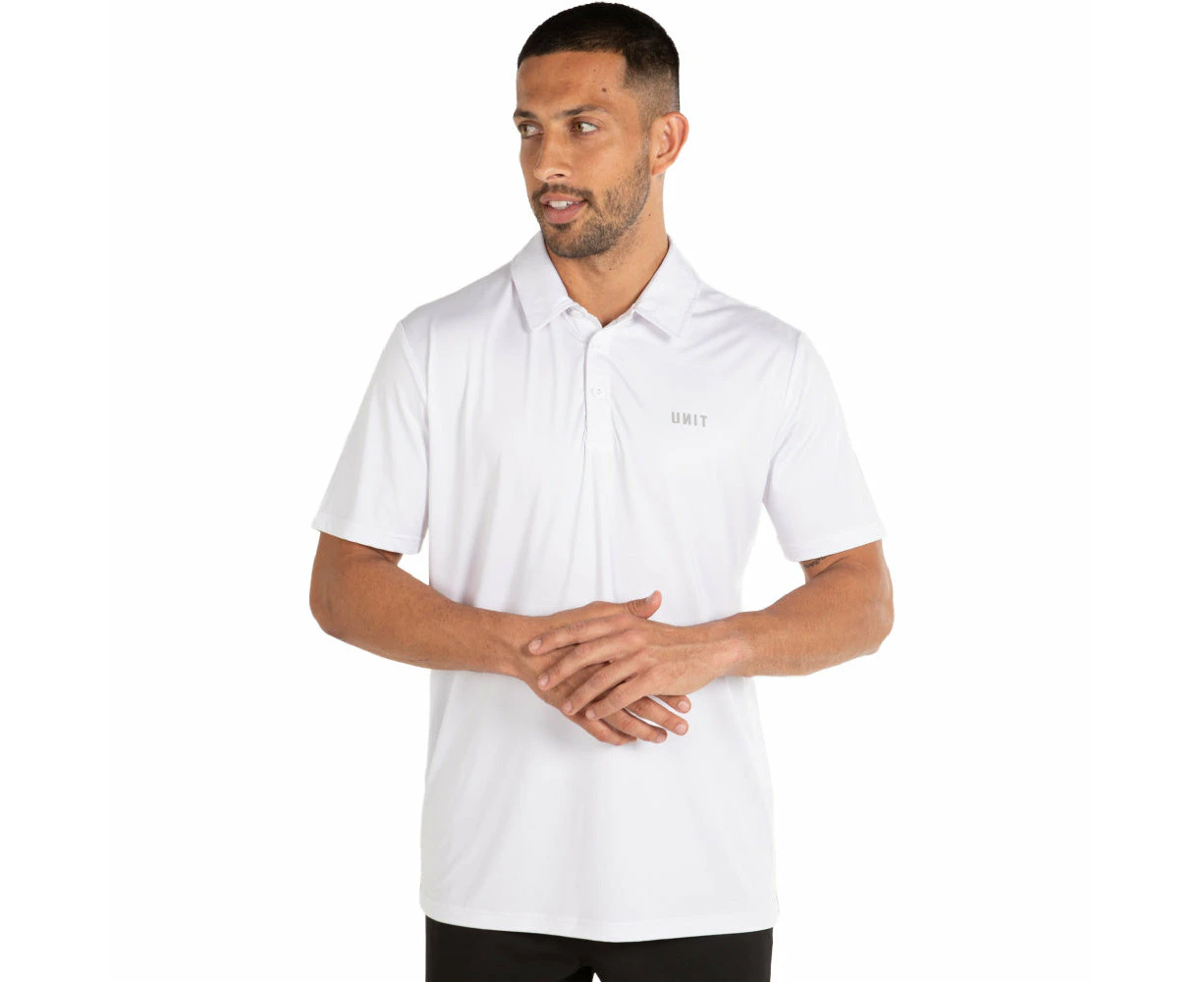 Unit | Mens Pro Flex Polo (White)