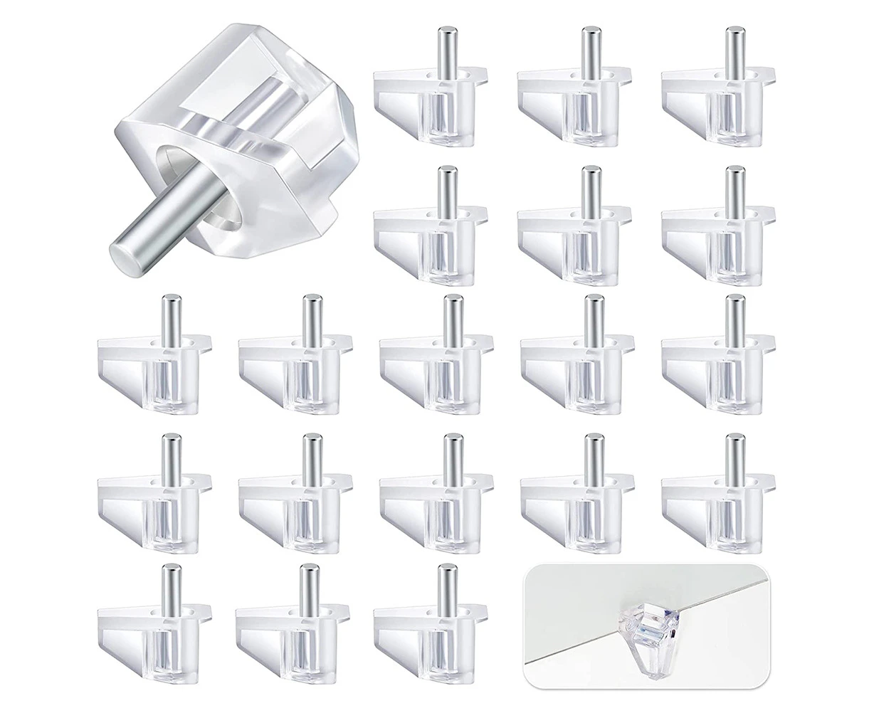 100Pcs Clear Shelf Support Peg 3mm Shelf Plastic Bracket For Furniture Shelves Cabinets Holder Pegs Kit