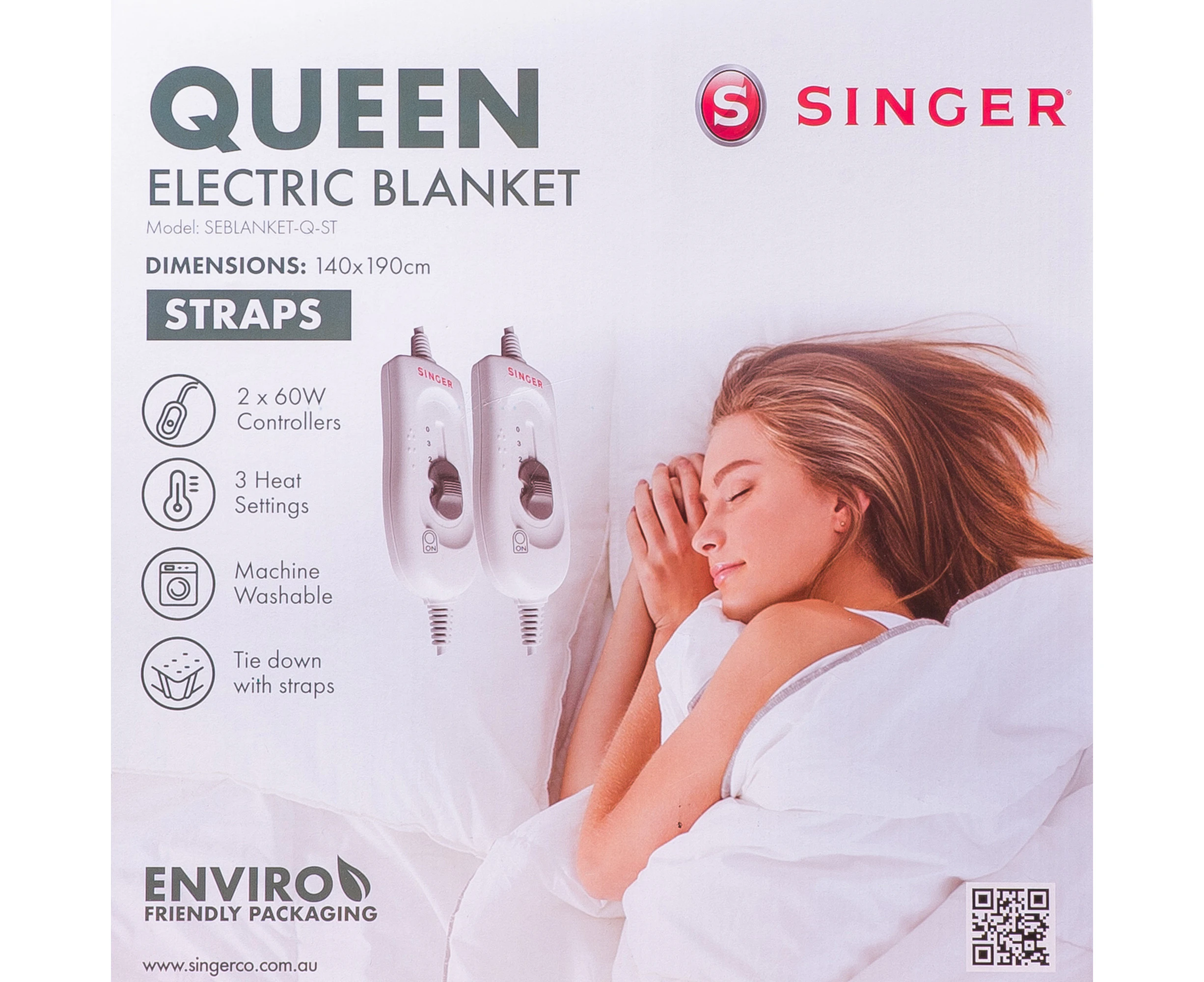 SINGER Electric Blanket with Straps