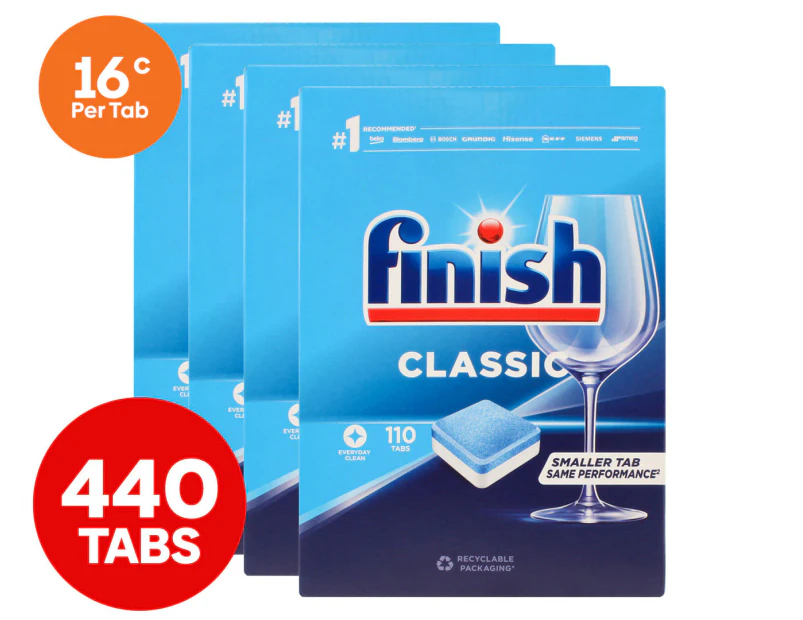 4 x 110pk Finish Classic Dishwashing Tablets