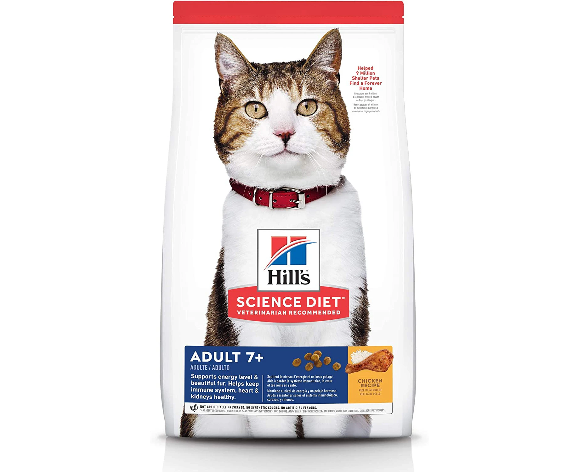 Hill's Science Diet Senior Adult 7+, Chicken Recipe, Dry Cat Food for Older Cats, 3kg Bag