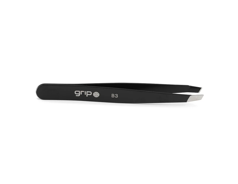 Grip Tweezer Claw Slanted Tip Matte Black MB3