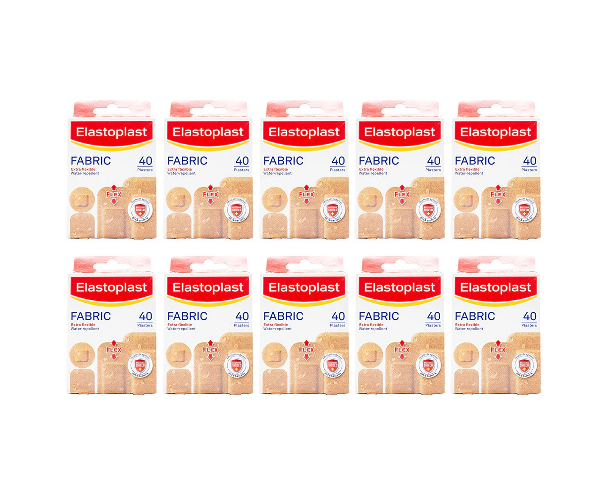 400pc Elastoplast Fabric Plasters Water-Repellent Bruise/Wound Bandage Mixed