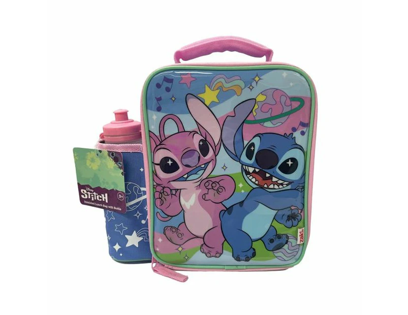 Zak! Disney Lilo and Stitch Insulated Lunch Bag with Drink Bottle