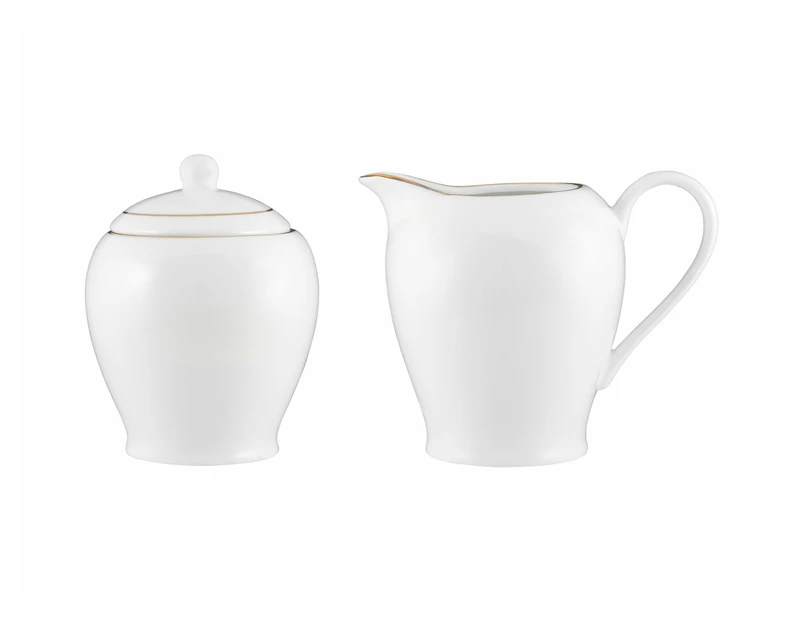 Maxwell & Williams White Gold Sugar & Creamer Set - White/Gold