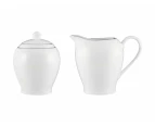 Maxwell & Williams White Platinum Sugar & Creamer Set - White/Platinum