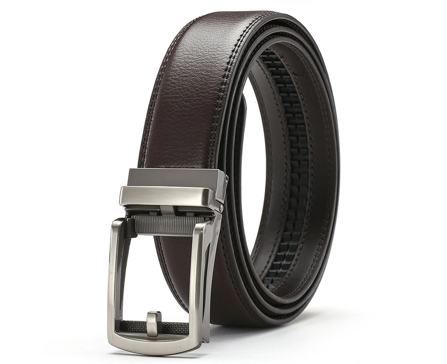 Mens Dress Belt - Ratchet Belt Leather 1 1/4" Comfort Click - Perfect Companion To Mens Dress Shoes,Style2