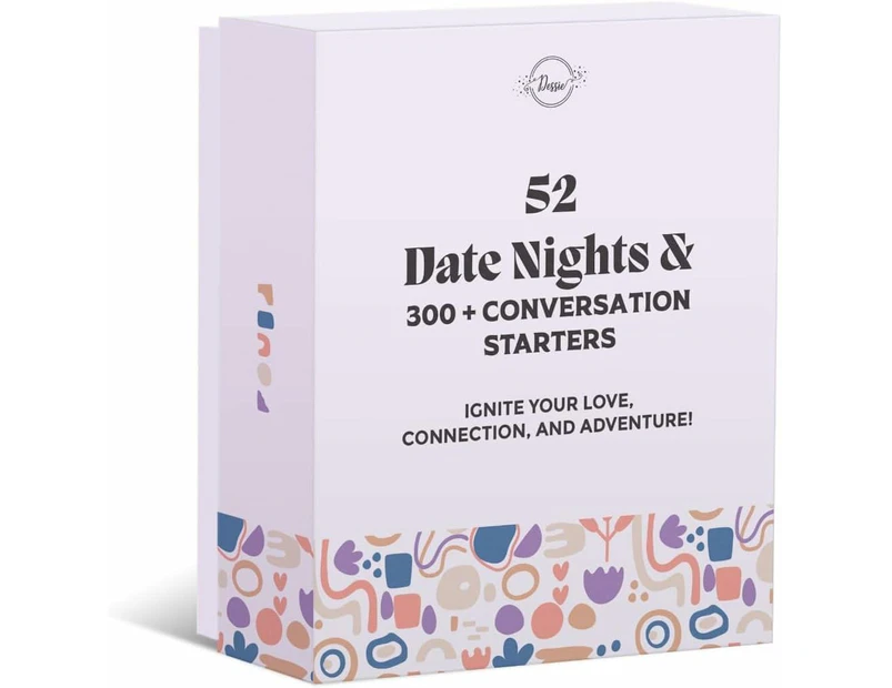 Dessie® 52 Date Night Activity Cards 300 Conversation Starter Questions Couples Game Box