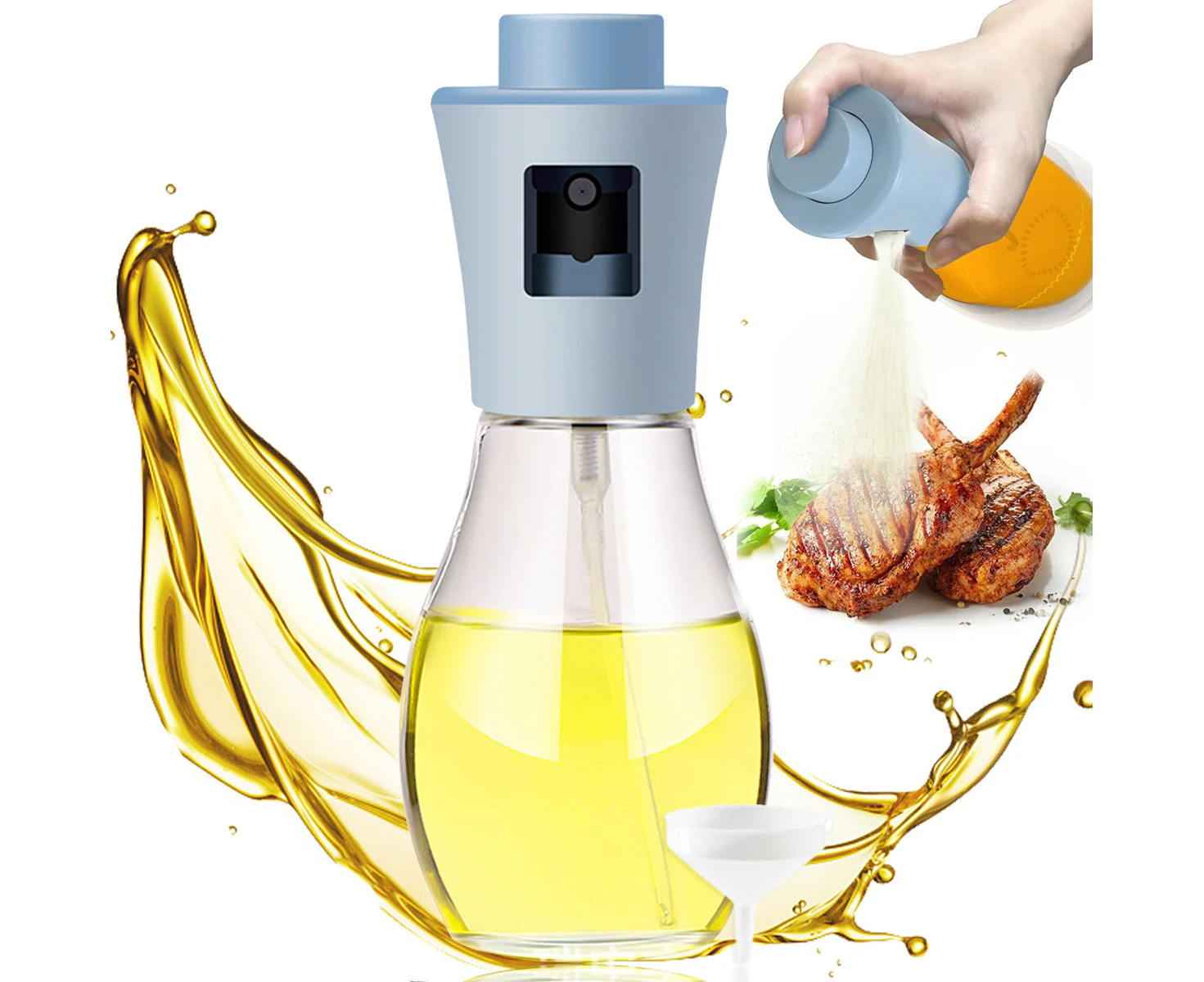 200ml Glass Olive Oil Sprayer Mister, Cooking Oil Sprayer, Oil Spray Bottle, canola Oil Sprayer