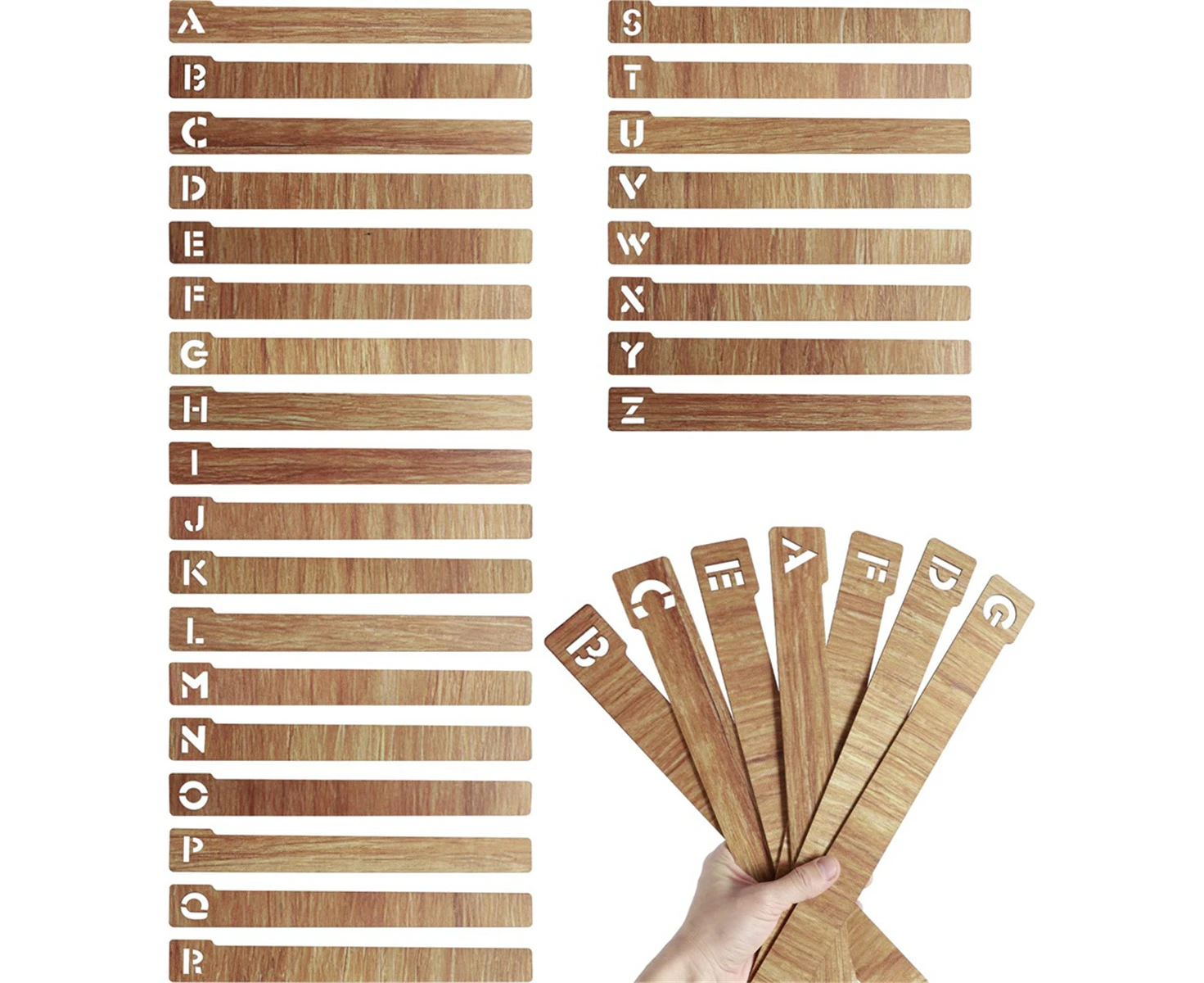 26 Pcs Vinyl Record Dividers Wooden Record Dividers Alphabetical A-Z Vinyl Record Storage Dividers Record Holder