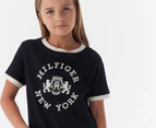 Tommy Hilfiger Girls' Hilfiger Crest Tee / T-Shirt / Tshirt - Desert Sky