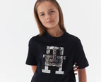 Tommy Hilfiger Girls' Monogram Sequins Short Sleeve Tee / T-Shirt / Tshirt - Desert Sky