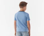 Tommy Hilfiger Boys' Tino Fashion Short Sleeve Tee / T-Shirt / Tshirt - Peri Blue