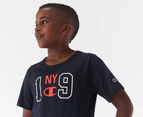 Champion Youth Boys' Graphic Short Sleeve Tee / T-Shirt / Tshirt - Navy