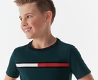 Tommy Hilfiger Boys' Tino Fashion Short Sleeve Tee / T-Shirt / Tshirt - Cypress