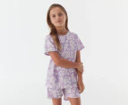 Bonds Toddler/Kids' Tee & Shorts Sleep Set - Botanic Bloom/Lilac