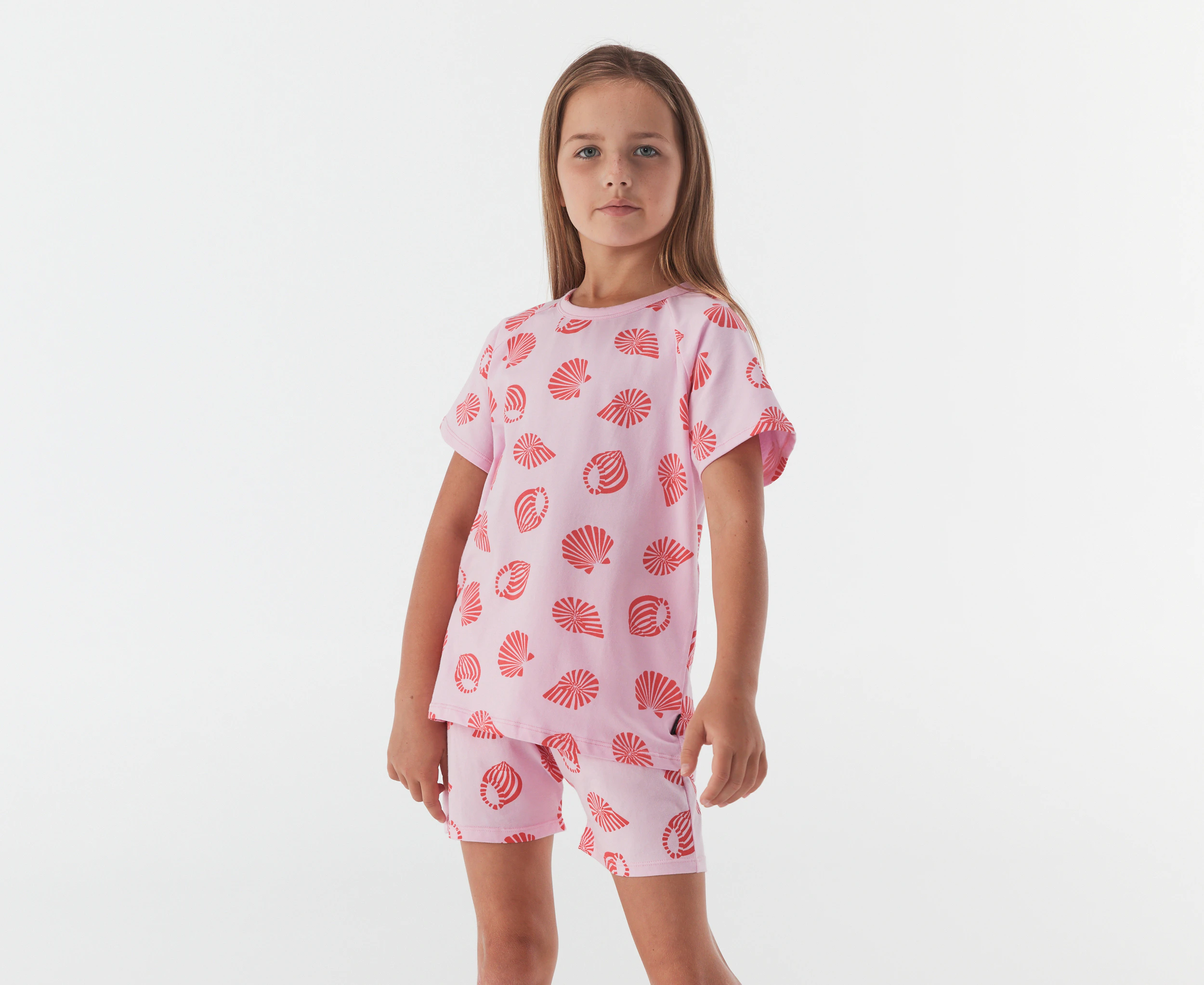 Bonds Toddler/Kids' Tee & Shorts Sleep Set - Sandy Seashells/Pink