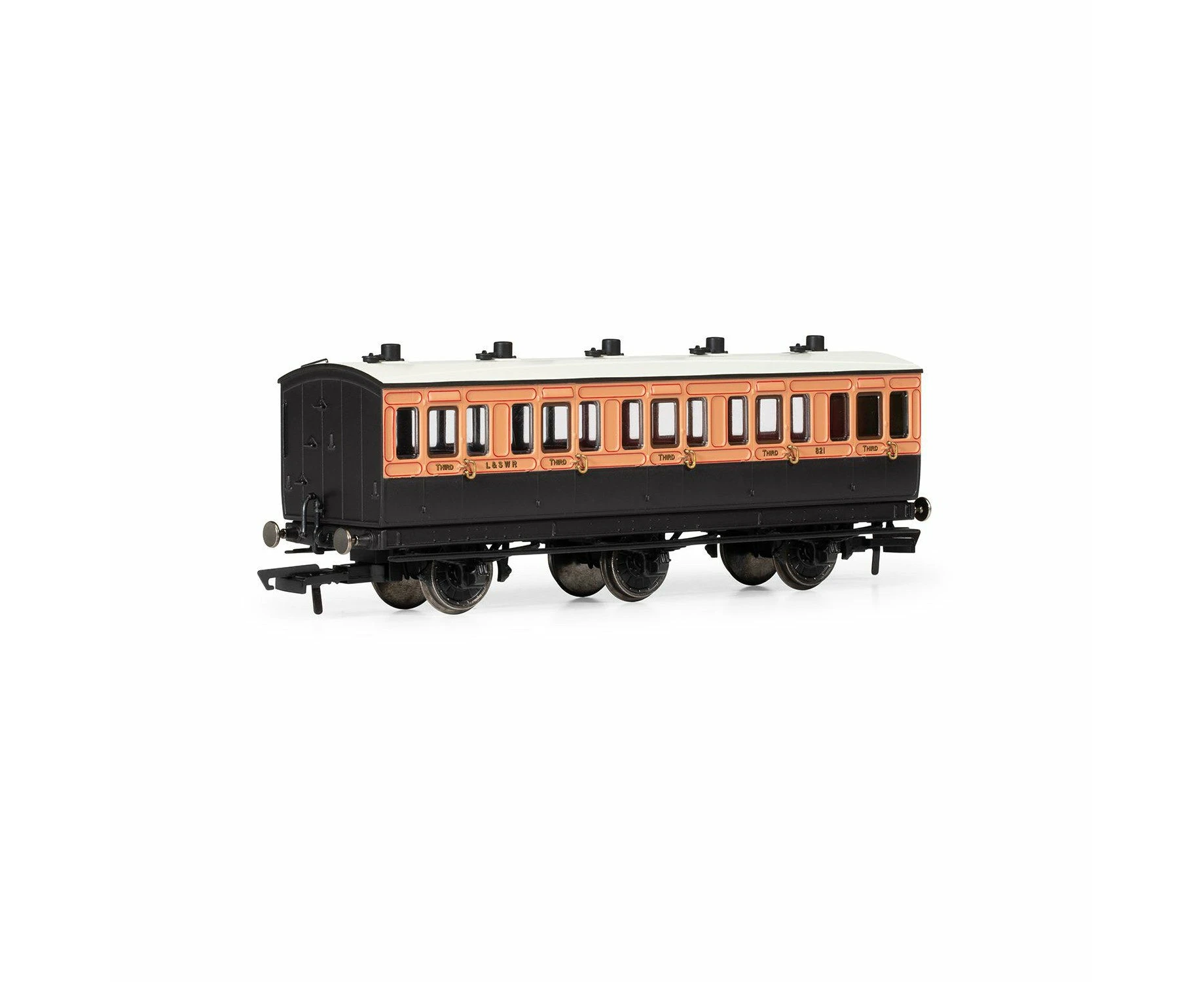 Hornby LSWR 6 WHEEL COACH 3RD CLASS 821  ERA 2