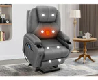 ALFORDSON Recliner Chair Electric Lift Heated Massage Armchair Lounge Sofa