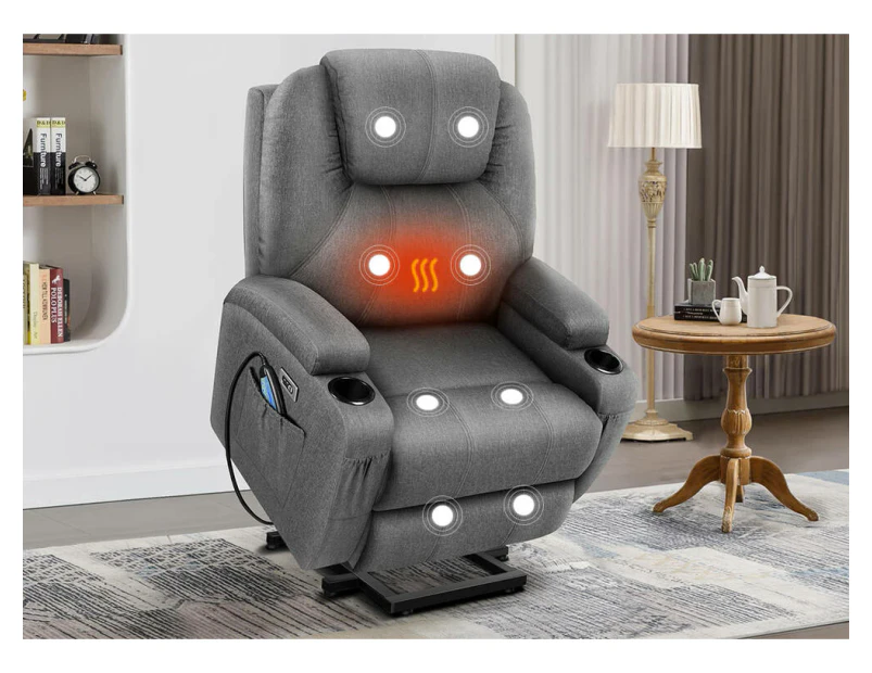 ALFORDSON Recliner Chair Electric Lift Heated Massage Armchair Lounge Sofa