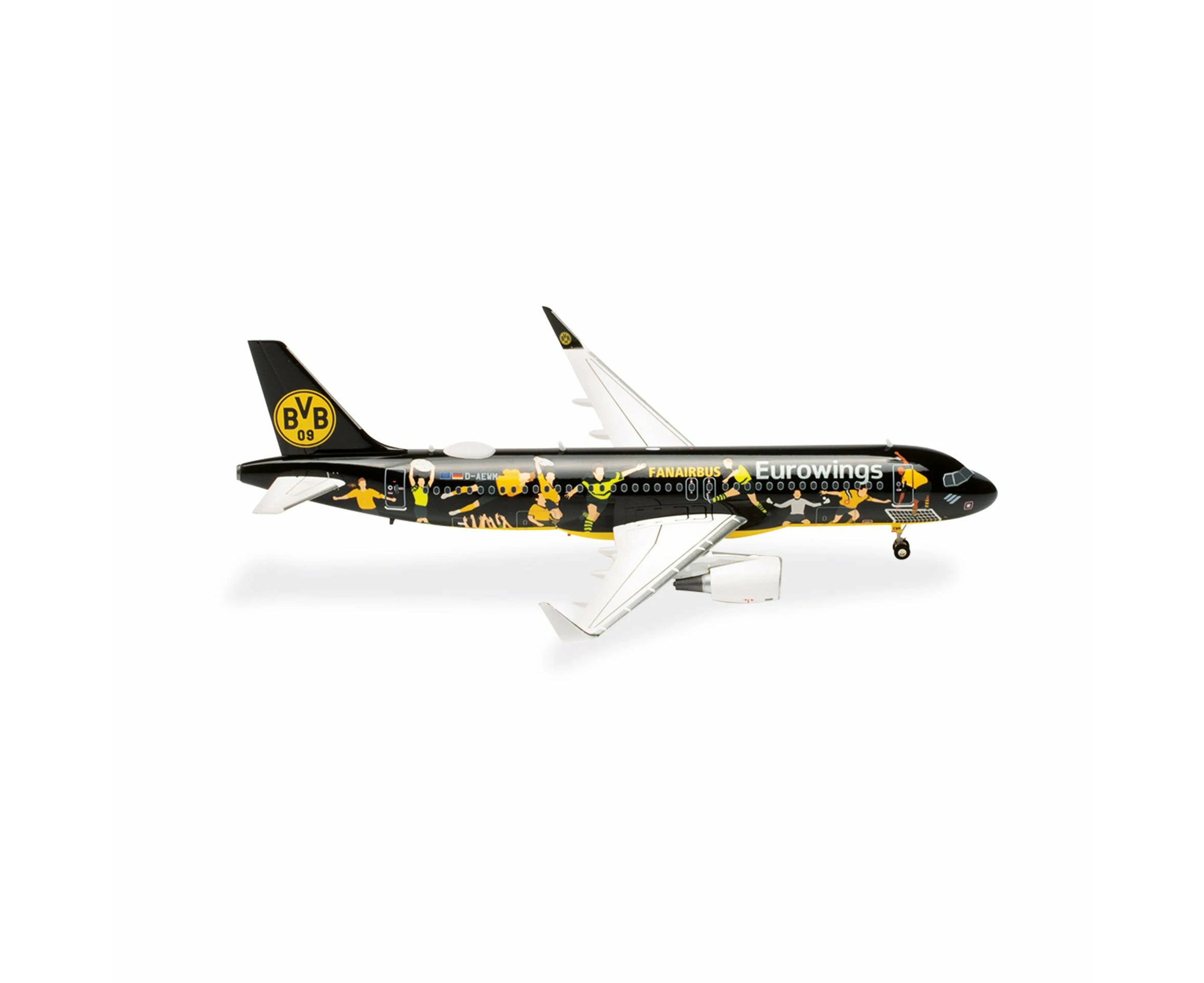 Herpa 1/200 Eurowings Airbus A320 'BVB Fanairbus'