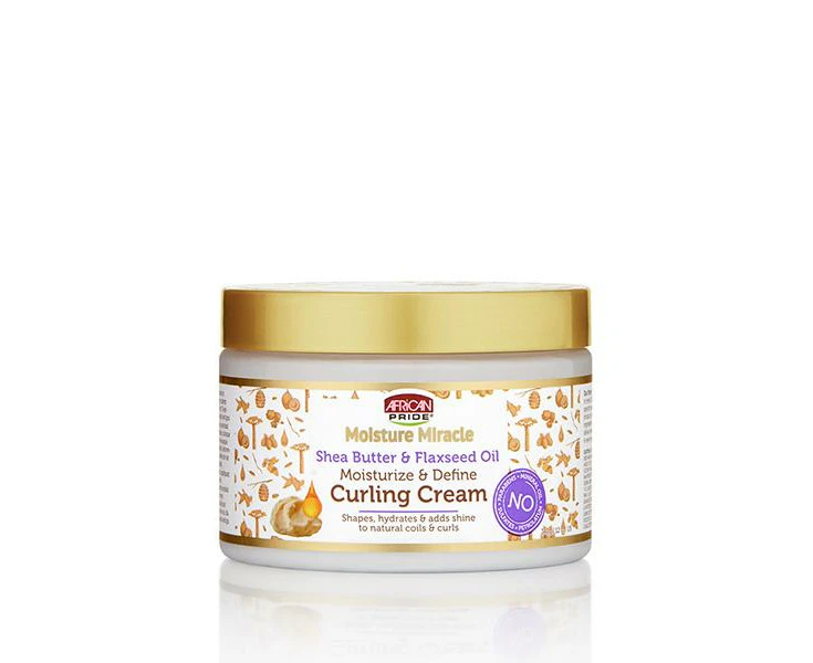 African Pride Moisture Miracle Shea Butter & Flaxseed Oil Curling Cream 340g(12oz)