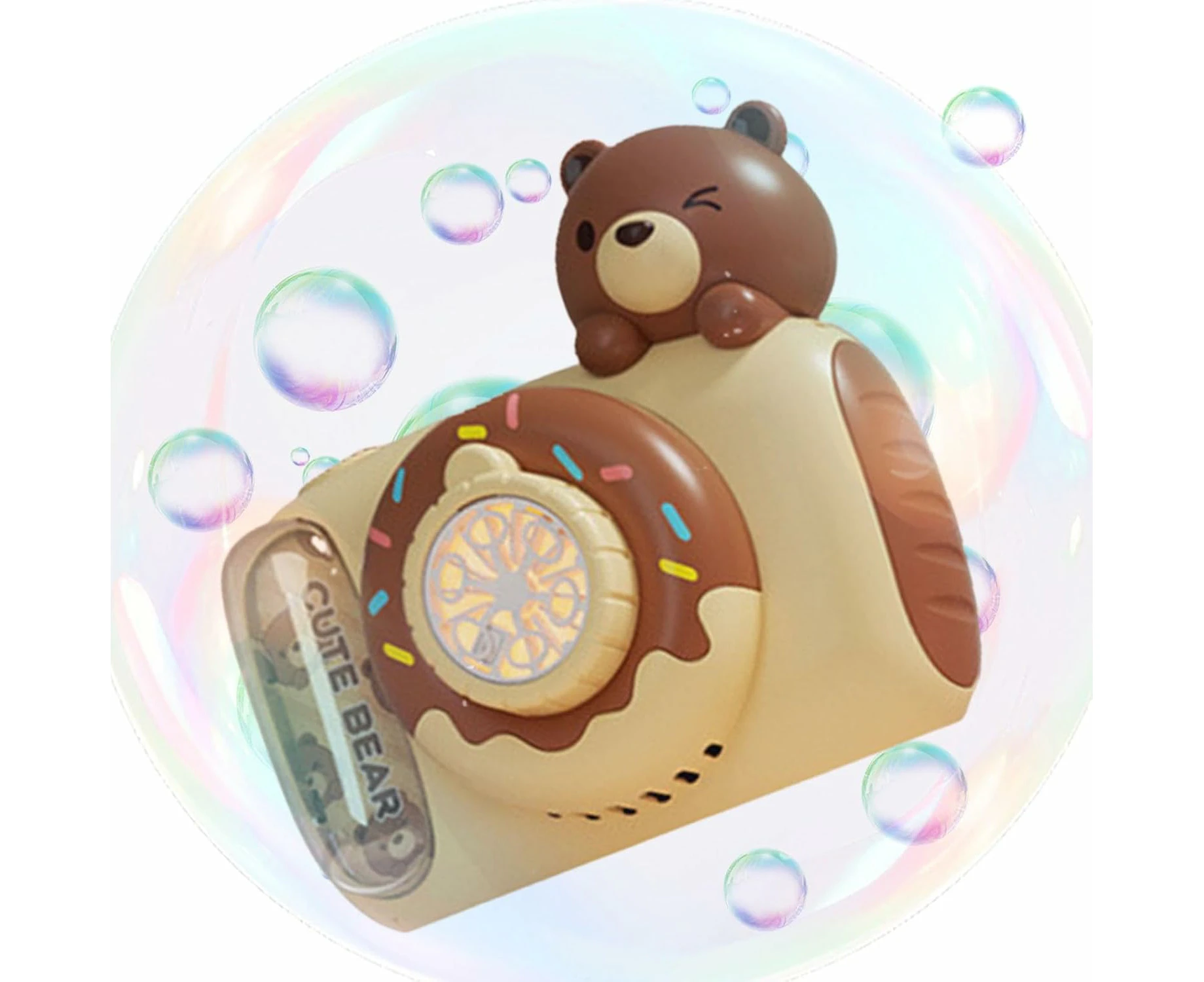 Camera Bubble Machine - LED Automatic Electric Bubble Toys,Cartoon Handheld Bubble Maker, Cute Bubble Machine for Parties, Yard