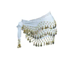 1X 3Rows Belly Dance Dancing Hip Scarf Belt Chain Skirt Golden Tone 98 Coin Bead