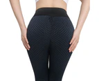 Women Yoga Pants Leggings High Waist Anti Cellulite Butt Lift Gym Fitness Black