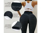 Women Yoga Pants Leggings High Waist Anti Cellulite Butt Lift Gym Fitness Black