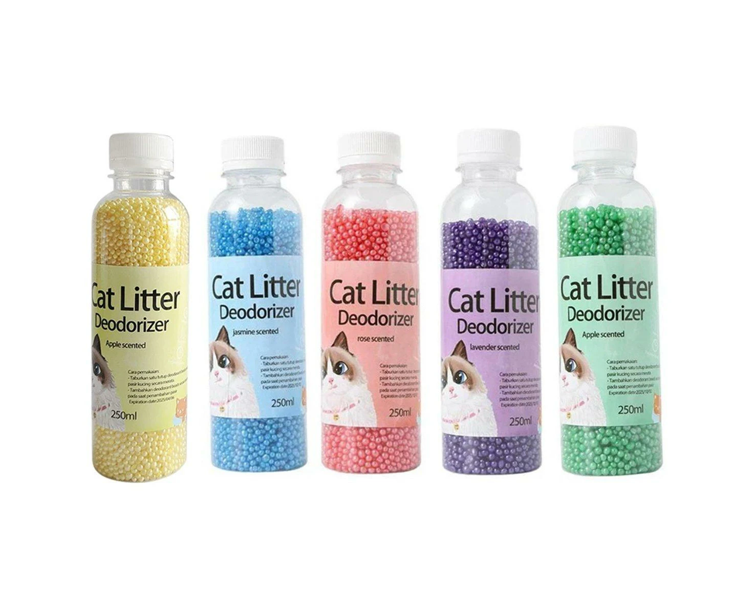 High Adsorption Cat Litter Deodorant Beads 250ml Long Lasting Odor Eliminator