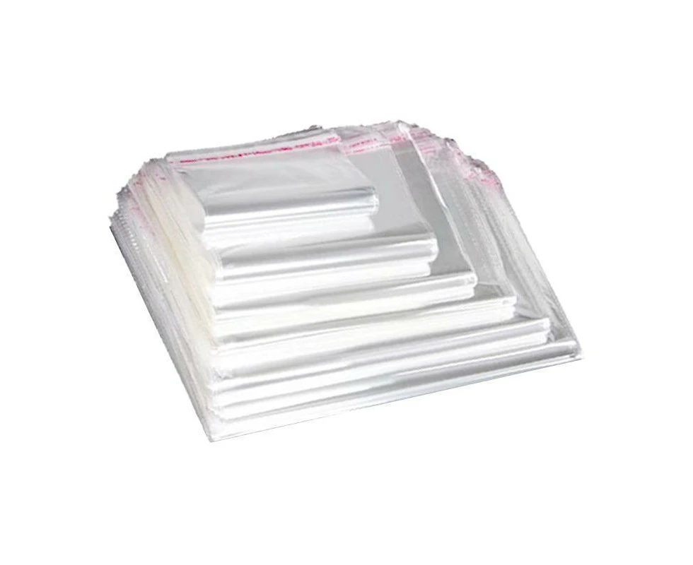 100Pcs Self-Adhesive Clear Opp Cellophane Bags with Air Hole