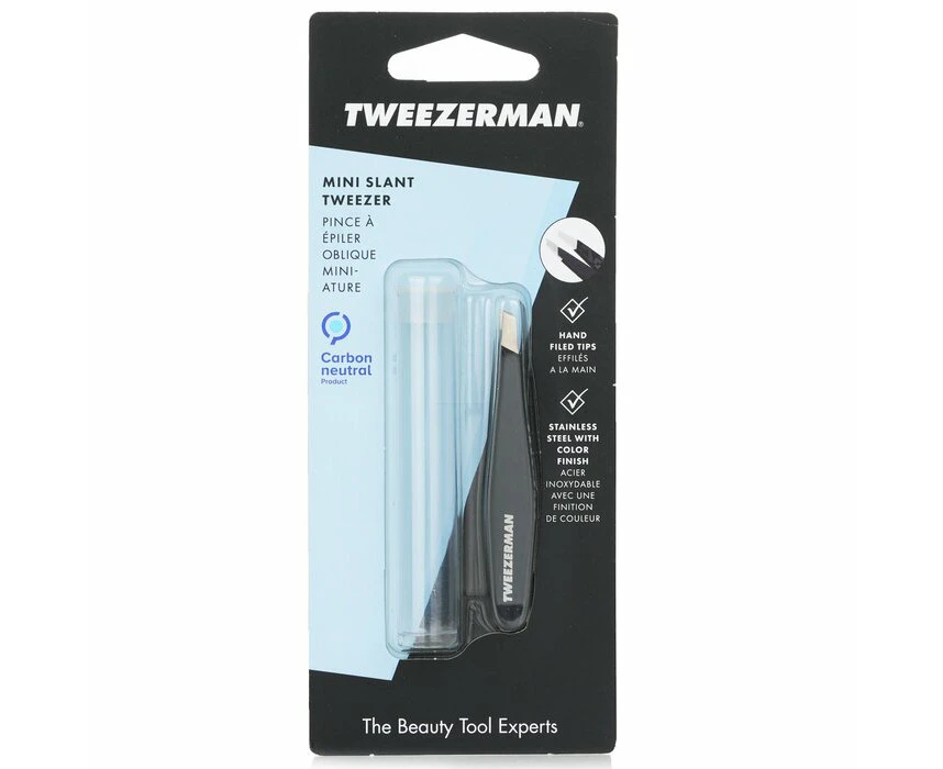 Tweezerman Mini Slant Tweezer - Black Leopard  -