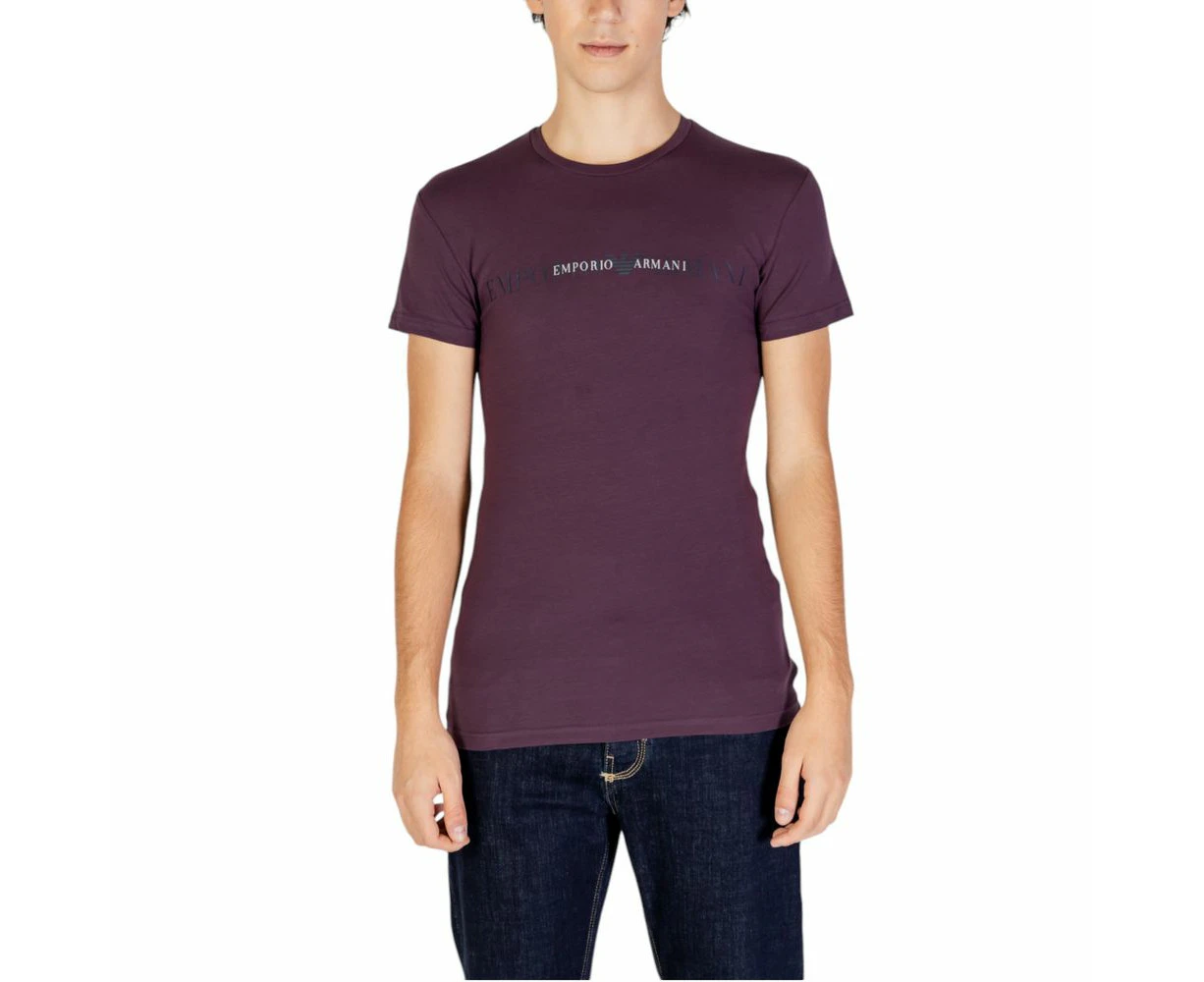 Emporio Armani Underwear Purple Cotton T Shirt