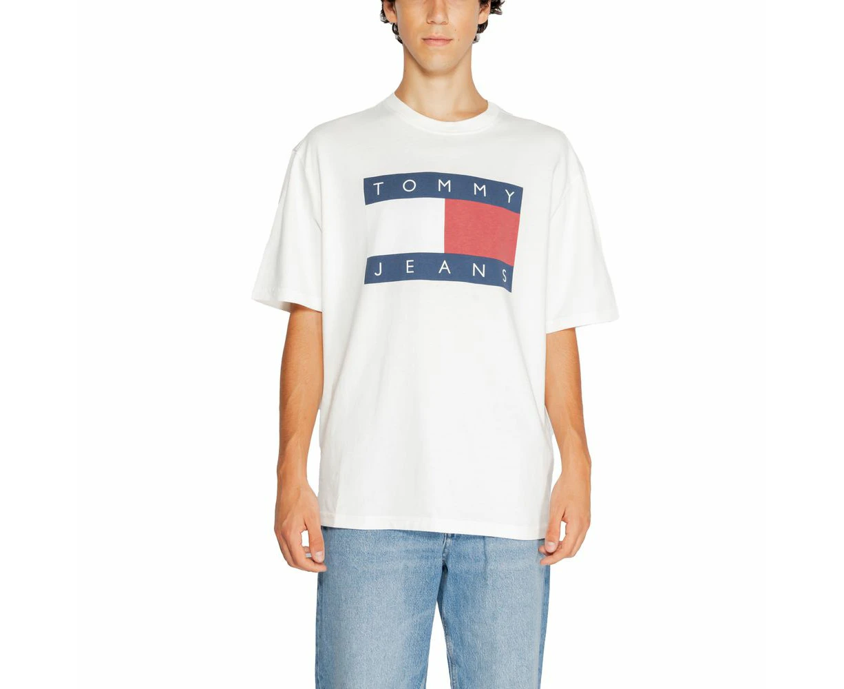 Tommy Hilfiger Jeans White Cotton T Shirt