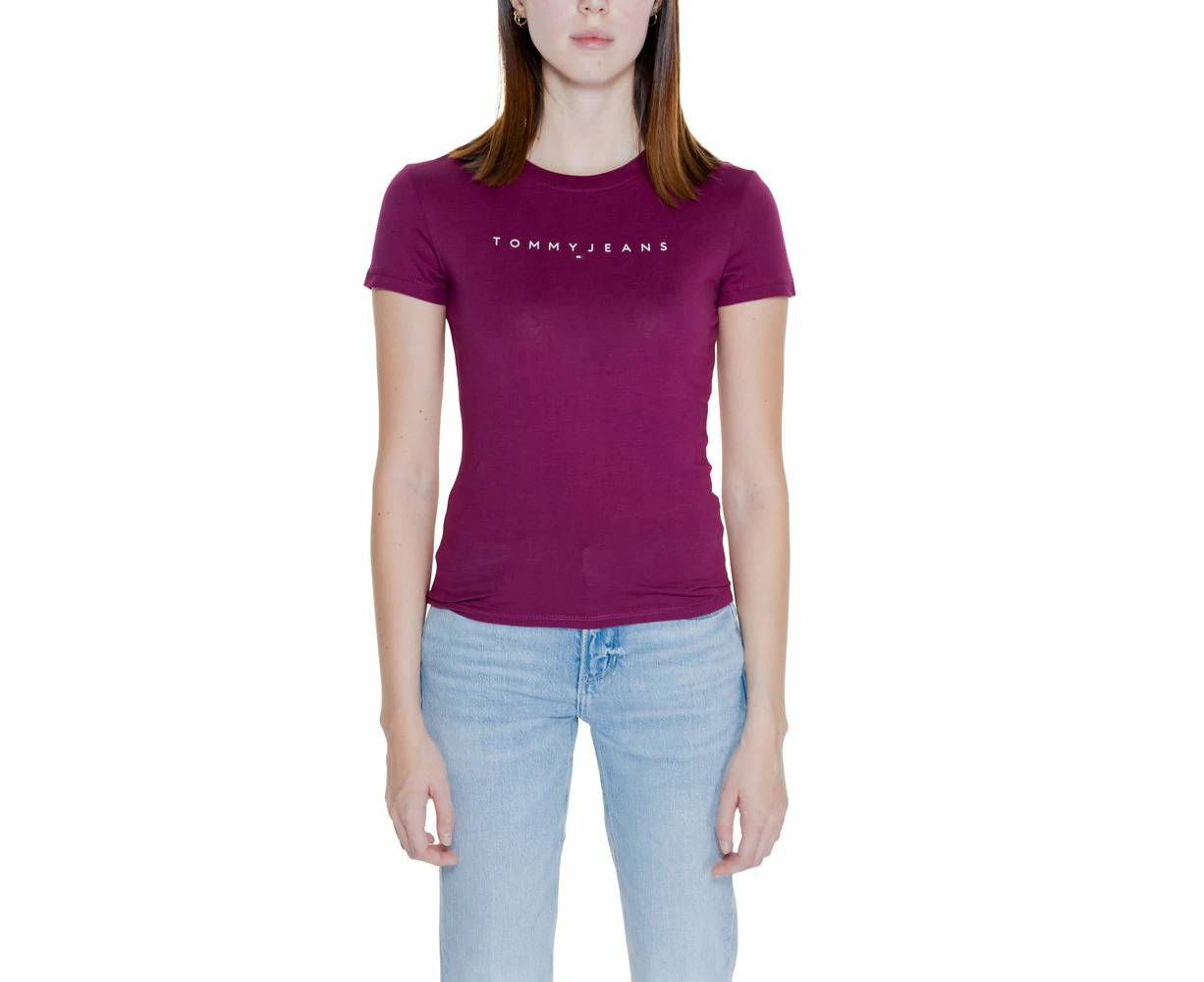 Tommy Hilfiger Jeans Purple Cotton Tops & T Shirt