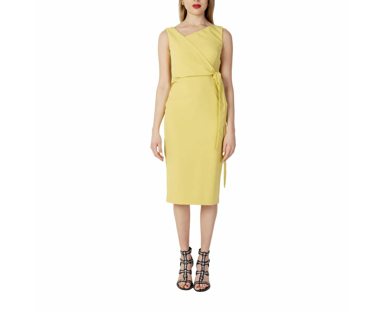 Sandro Ferrone Yellow Polyester Dress