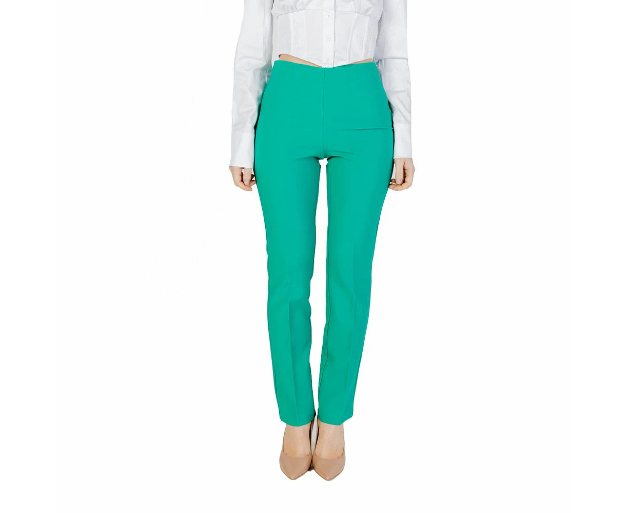 Sandro Ferrone Green Polyester Jeans & Pant